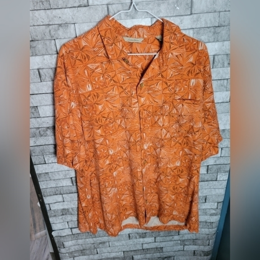 Paradise Collection 100%‎ silk Hawaiian  shirt Mens size Xl